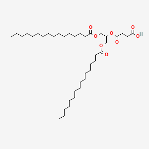 molecular formula C39H72O8 B1218985 4-{[1,3-Bis(hexadecanoyloxy)propan-2-yl]oxy}-4-oxobutanoic acid CAS No. 83554-62-5