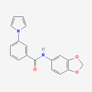 N-(1,3-benzodioxol-5-yl)-3-(1H-pyrrol-1-yl)benzamide