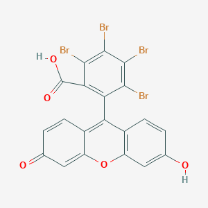 molecular formula C20H8Br4O5 B1218989 2,3,4,5-Tetrabromo-6-(3-hydroxy-6-oxo-9-xanthenyl)benzoic acid 