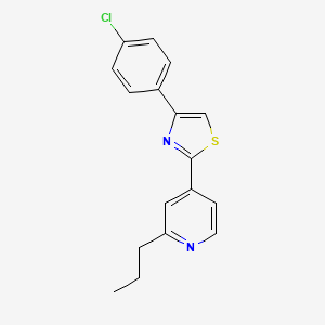 molecular formula C17H15ClN2S B1218991 4-(4-Chlorophenyl)-2-(2-propyl-4-pyridinyl)thiazole 