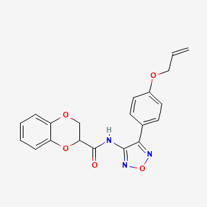 N-{4-[4-(prop-2-en-1-yloxy)phenyl]-1,2,5-oxadiazol-3-yl}-2,3-dihydro-1,4-benzodioxine-2-carboxamide