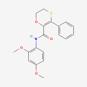 N-(2,4-dimethoxyphenyl)-3-phenyl-5,6-dihydro-1,4-oxathiine-2-carboxamide