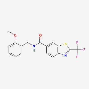 N-(2-methoxybenzyl)-2-(trifluoromethyl)-1,3-benzothiazole-6-carboxamide