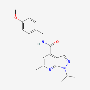 N-(4-methoxybenzyl)-6-methyl-1-(propan-2-yl)-1H-pyrazolo[3,4-b]pyridine-4-carboxamide