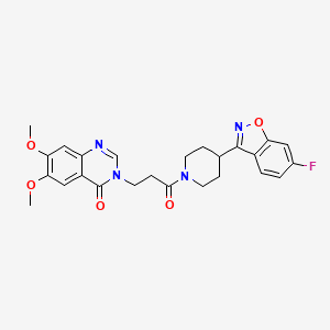 3-{3-[4-(6-fluoro-1,2-benzoxazol-3-yl)piperidin-1-yl]-3-oxopropyl}-6,7-dimethoxyquinazolin-4(3H)-one