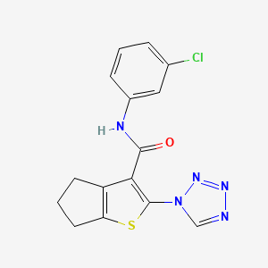 N-(3-chlorophenyl)-2-(1H-tetrazol-1-yl)-5,6-dihydro-4H-cyclopenta[b]thiophene-3-carboxamide