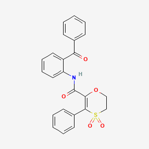 3-phenyl-N-[2-(phenylcarbonyl)phenyl]-5,6-dihydro-1,4-oxathiine-2-carboxamide 4,4-dioxide