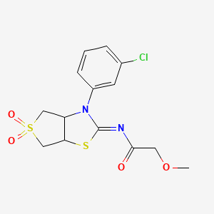 N-[(2E)-3-(3-chlorophenyl)-5,5-dioxidotetrahydrothieno[3,4-d][1,3]thiazol-2(3H)-ylidene]-2-methoxyacetamide