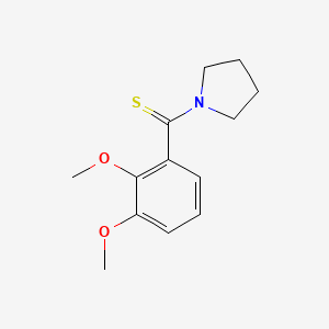 molecular formula C13H17NO2S B1219013 (2,3-Dimethoxyphenyl)-(1-pyrrolidinyl)methanethione 