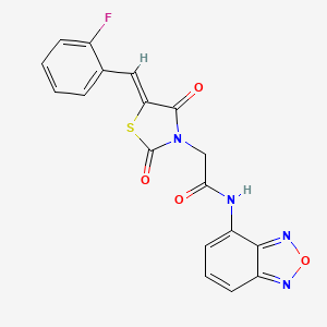 N-(2,1,3-benzoxadiazol-4-yl)-2-[(5Z)-5-(2-fluorobenzylidene)-2,4-dioxo-1,3-thiazolidin-3-yl]acetamide