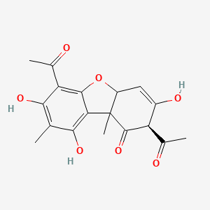 molecular formula C18H18O7 B1219016 Reduced-(S)-usnate 