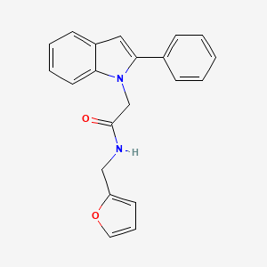 N-(furan-2-ylmethyl)-2-(2-phenyl-1H-indol-1-yl)acetamide