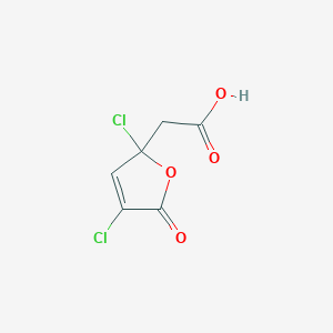 molecular formula C6H4Cl2O4 B1219019 2,4-Dichloro-5-oxo-2,5-dihydro-2-furylacetic acid 