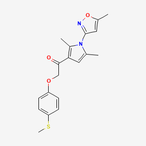 1-[2,5-dimethyl-1-(5-methyl-1,2-oxazol-3-yl)-1H-pyrrol-3-yl]-2-[4-(methylsulfanyl)phenoxy]ethan-1-one