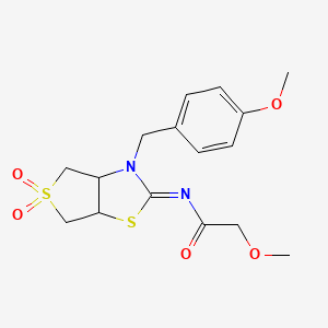 2-methoxy-N-[(2E)-3-(4-methoxybenzyl)-5,5-dioxidotetrahydrothieno[3,4-d][1,3]thiazol-2(3H)-ylidene]acetamide