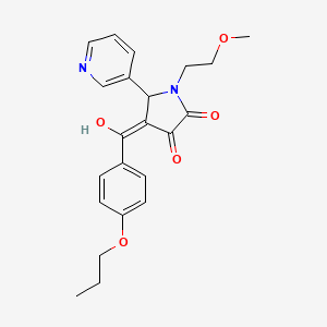 (4E)-4-[hydroxy(4-propoxyphenyl)methylidene]-1-(2-methoxyethyl)-5-(pyridin-3-yl)pyrrolidine-2,3-dione