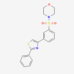 4-{[3-(2-Phenyl-1,3-thiazol-4-yl)phenyl]sulfonyl}morpholine