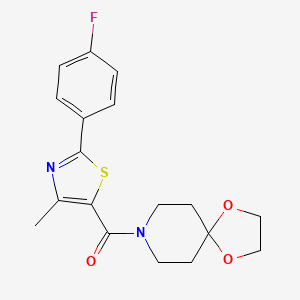 1,4-Dioxa-8-azaspiro[4.5]dec-8-yl[2-(4-fluorophenyl)-4-methyl-1,3-thiazol-5-yl]methanone