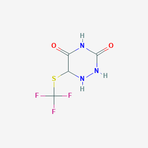 6-(Trifluoromethylsulfanyl)-1,2,4-triazinane-3,5-dione