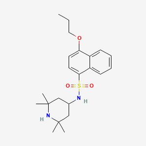 [(4-Propoxynaphthyl)sulfonyl](2,2,6,6-tetramethyl(4-piperidyl))amine