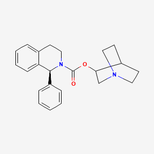 molecular formula C23H26N2O2 B1219031 1-azabicyclo[2.2.2]octan-3-yl (1S)-1-phenyl-3,4-dihydro-1H-isoquinoline-2-carboxylate 