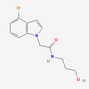 2-(4-bromo-1H-indol-1-yl)-N-(3-hydroxypropyl)acetamide