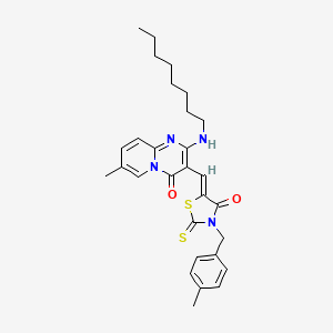 7-methyl-3-{(Z)-[3-(4-methylbenzyl)-4-oxo-2-thioxo-1,3-thiazolidin-5-ylidene]methyl}-2-(octylamino)-4H-pyrido[1,2-a]pyrimidin-4-one