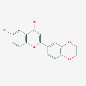 6-bromo-2-(2,3-dihydro-1,4-benzodioxin-6-yl)-4H-chromen-4-one