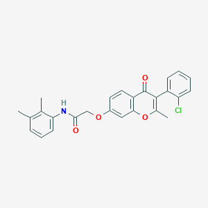 N-(2,3-dimethylphenyl)-2-[3-(2-chlorophenyl)-2-methyl-4-oxochromen-7-yloxy]ace tamide