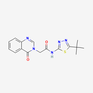 N-[(2Z)-5-tert-butyl-1,3,4-thiadiazol-2(3H)-ylidene]-2-(4-oxoquinazolin-3(4H)-yl)acetamide