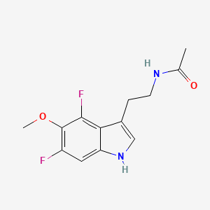 molecular formula C13H14F2N2O2 B1219036 4,6-Difluoromelatonin CAS No. 62106-01-8
