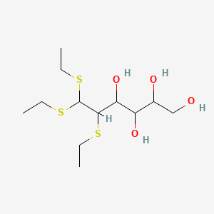 molecular formula C12H26O4S3 B1219037 5,6,6-Tris(ethylsulfanyl)hexane-1,2,3,4-tetrol CAS No. 7476-23-5