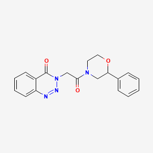 3-[2-oxo-2-(2-phenylmorpholin-4-yl)ethyl]-1,2,3-benzotriazin-4(3H)-one