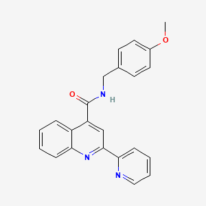 N-(4-methoxybenzyl)-2-pyridin-2-ylquinoline-4-carboxamide