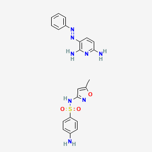 molecular formula C21H22N8O3S B1219039 Phenazopyridine AND sulfamethoxazole CAS No. 37357-66-7