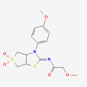 2-methoxy-N-[(2Z)-3-(4-methoxyphenyl)-5,5-dioxidotetrahydrothieno[3,4-d][1,3]thiazol-2(3H)-ylidene]acetamide