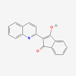 1H-Inden-1-one, 3-hydroxy-2-(2-quinolinyl)-