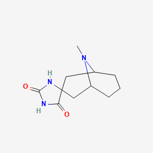 molecular formula C11H17N3O2 B1219043 Granatane-3-spiro-5'-hydantoin CAS No. 81424-64-8