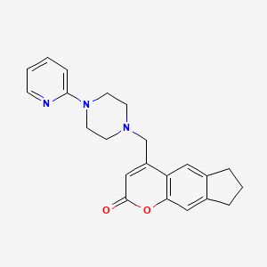 4-((4-(pyridin-2-yl)piperazin-1-yl)methyl)-7,8-dihydrocyclopenta[g]chromen-2(6H)-one