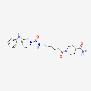 N-[6-(4-carbamoylpiperidin-1-yl)-6-oxohexyl]-1,3,4,9-tetrahydro-2H-beta-carboline-2-carboxamide