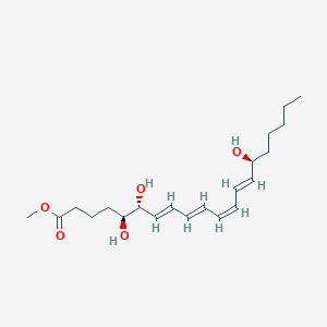 molecular formula C21H34O5 B121905 Methyl (5S,6R,7E,9E,11Z,13E,15S)-5,6,15-trihydroxyicosa-7,9,11,13-tetraenoate CAS No. 97643-35-1