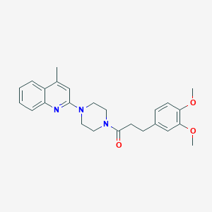 2-{4-[3-(3,4-Dimethoxyphenyl)propanoyl]piperazin-1-yl}-4-methylquinoline