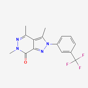 3,4,6-trimethyl-2-[3-(trifluoromethyl)phenyl]-2,6-dihydro-7H-pyrazolo[3,4-d]pyridazin-7-one