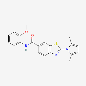 2-(2,5-dimethyl-1H-pyrrol-1-yl)-N-(2-methoxyphenyl)-1,3-benzothiazole-6-carboxamide