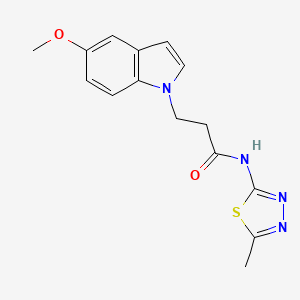 3-(5-methoxy-1H-indol-1-yl)-N-(5-methyl-1,3,4-thiadiazol-2-yl)propanamide