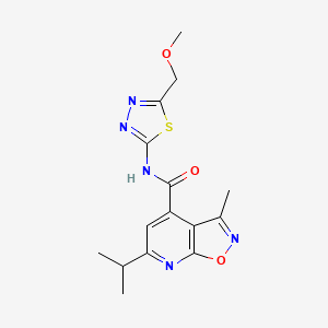 N-[(2E)-5-(methoxymethyl)-1,3,4-thiadiazol-2(3H)-ylidene]-3-methyl-6-(propan-2-yl)[1,2]oxazolo[5,4-b]pyridine-4-carboxamide