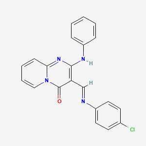 3-{(E)-[(4-chlorophenyl)imino]methyl}-2-(phenylamino)-4H-pyrido[1,2-a]pyrimidin-4-one