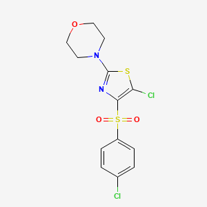 4-[5-Chloro-4-(4-chlorobenzenesulfonyl)-1,3-thiazol-2-yl]morpholine