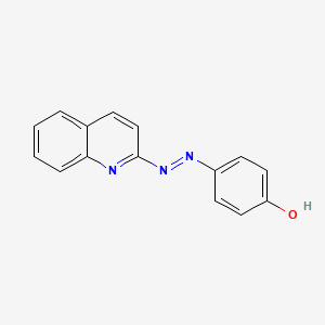 B1219067 Phenol, 4-(2-quinolinylazo)- CAS No. 76019-74-4