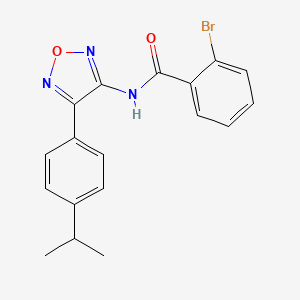 2-bromo-N-{4-[4-(propan-2-yl)phenyl]-1,2,5-oxadiazol-3-yl}benzamide